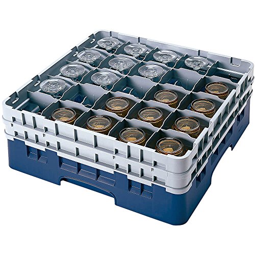 Cambro 30S958 Camrack Polypropylen Körbe für Stiel und Bechergläser mit 30 Fächern, 1/1 Grösse, Marineblau, 7.94cm Durchmesser, 25.7cm Maximale Höhe, 2 Stück von Cambro