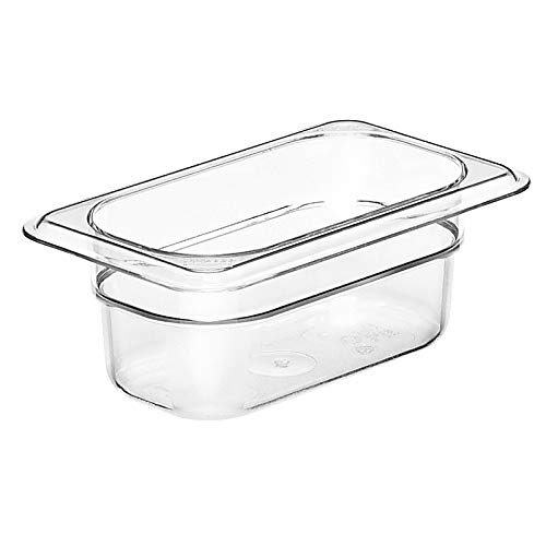 Cambro 747721 Gastronormbak, 1/9 GN, 176mm Länge x 108mm Breite x 65mm Höhe, Klar, 6 Stück von Cambro