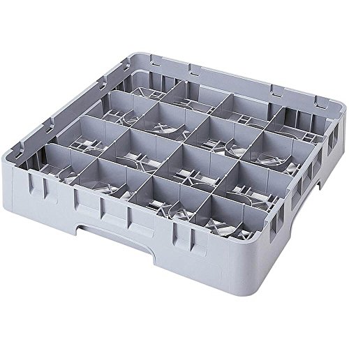 Cambro 893201 Koppenkorf, 16 Fächer, 500mm x 500mm 101mm, Weiches Grau, 6 Stück von Cambro