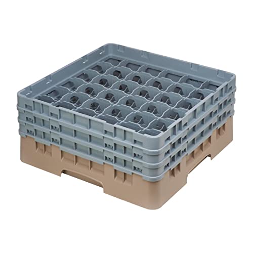 Voetglazenkorf m/2 opzetstukken 500x500 H 184mm max 133mm 49 comp. Cambro 49S434-184 Beige von Cambro