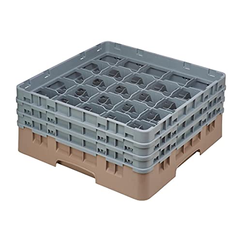 Voetglazenkorf m/3 opzetstukken 500x500 H 225mm max 174mm 25 comp. Cambro 25S638-184 Beige von Cambro