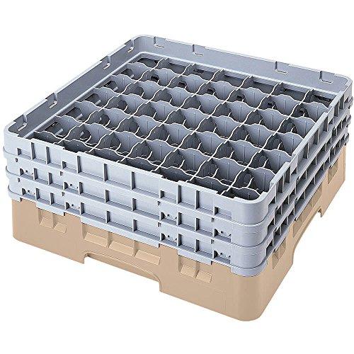 Voetglazenkorf m/4 opzetstukken 500x500 H 267mm max 215mm 49 comp. Cambro 49S800-184 Beige von Cambro
