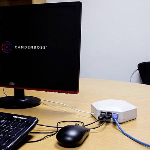 Camdenboss CBHEX1-PI4-WH SBC-Gehäuse Passend für (Entwicklungskits): Raspberry Pi Weiß von Camdenboss