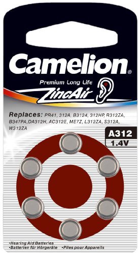 10 x 6 Camelion A312 ZA312 PR41 Zink-Air Hörgeräte-Batterie 160 mAh 1,4 V 10 x 6 Camelion A312 ZA312 PR41 Zink-Air Hörgeräte-Batterie 160 mAh 1,4 V von Camelion