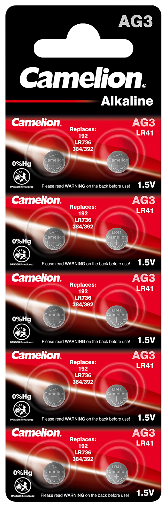 AG3 LR41 Batterien - 10er Set - Knopfzelle - 1,5V - Camelion AG3 LR41 Batterien - 10er Set - Knopfzelle - 1,5V - Camelion von Camelion