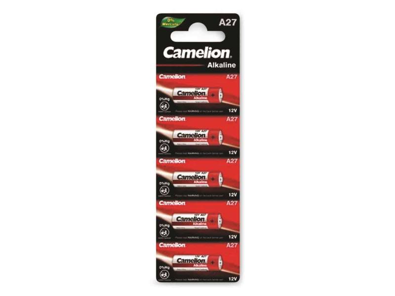 CAMELION 12V-Batterie, Plus Alkaline, A27, 5 Stück von Camelion