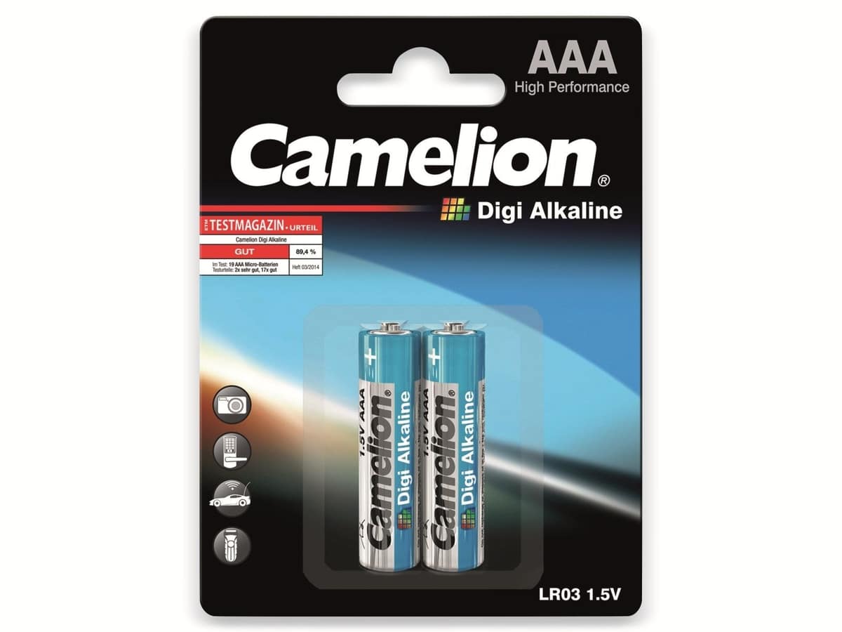 CAMELION Micro-Batterie, Digi-Alkaline, LR03, 2 Stück von Camelion