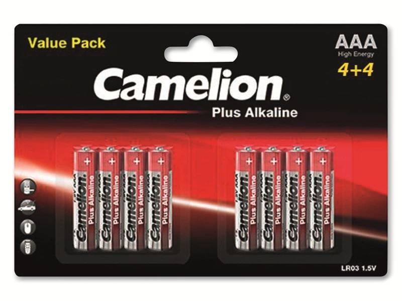 CAMELION Micro-Batterie, Plus-Alkaline, LR03, 8 Stück von Camelion