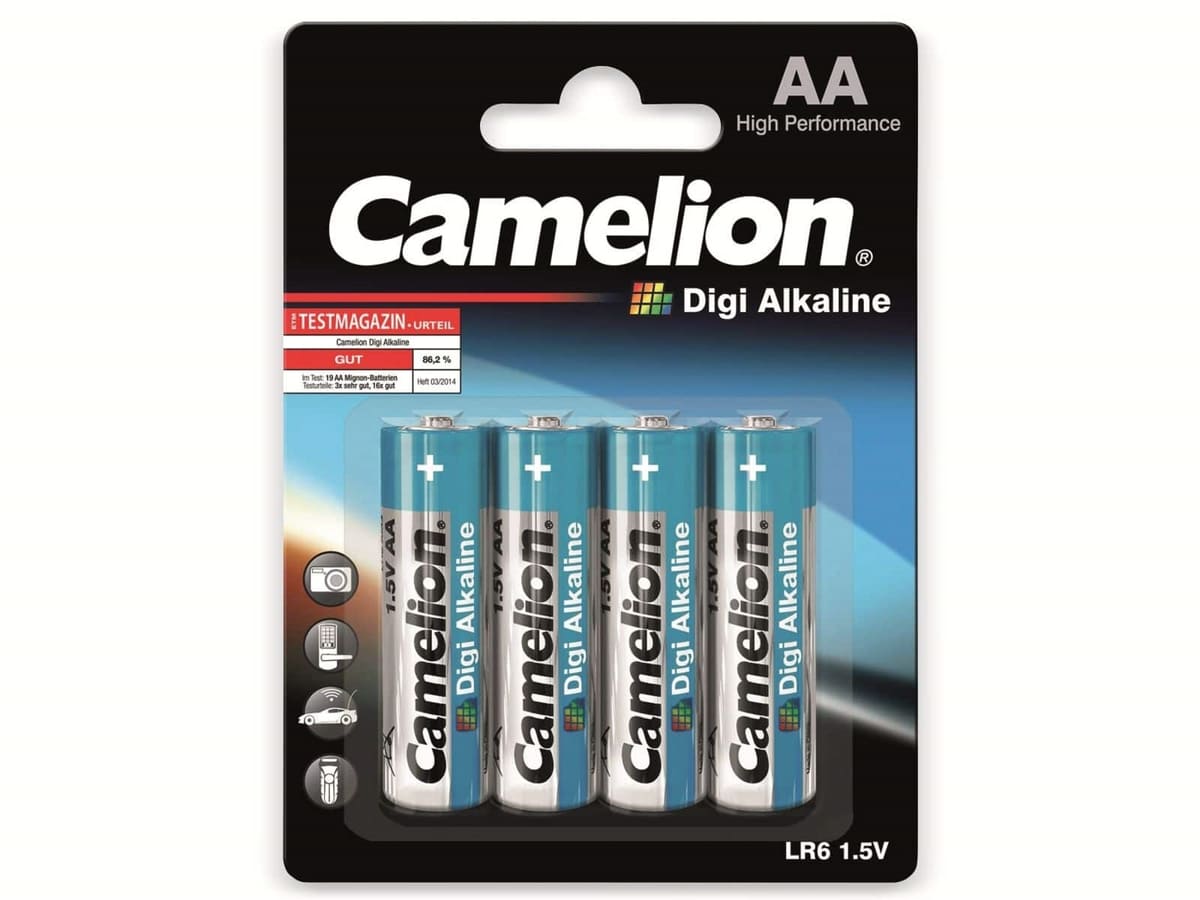 CAMELION Mignon-Batterie, Digi-Alkaline, LR6, 4 Stück von Camelion
