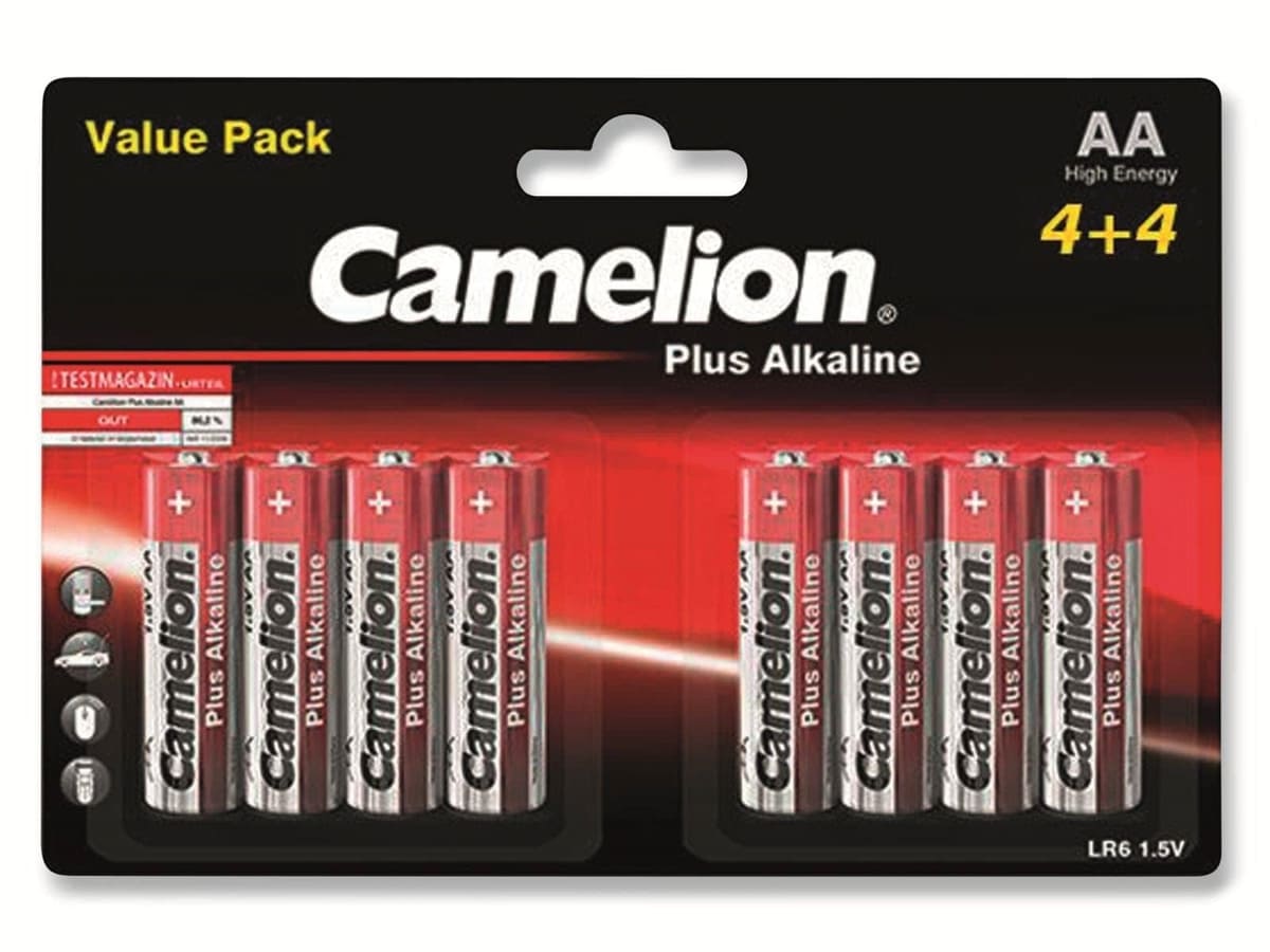 CAMELION Mignon-Batterie, Plus-Alkaline, LR6, 8 Stück von Camelion