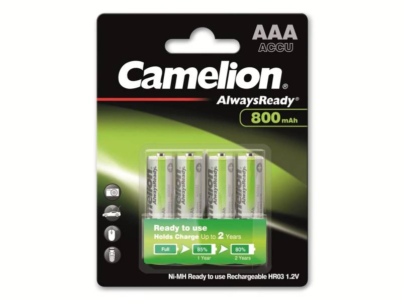 CAMELION NiMH-Micro-Akku AlwaysReady, 800 mAh, 4 Stück von Camelion