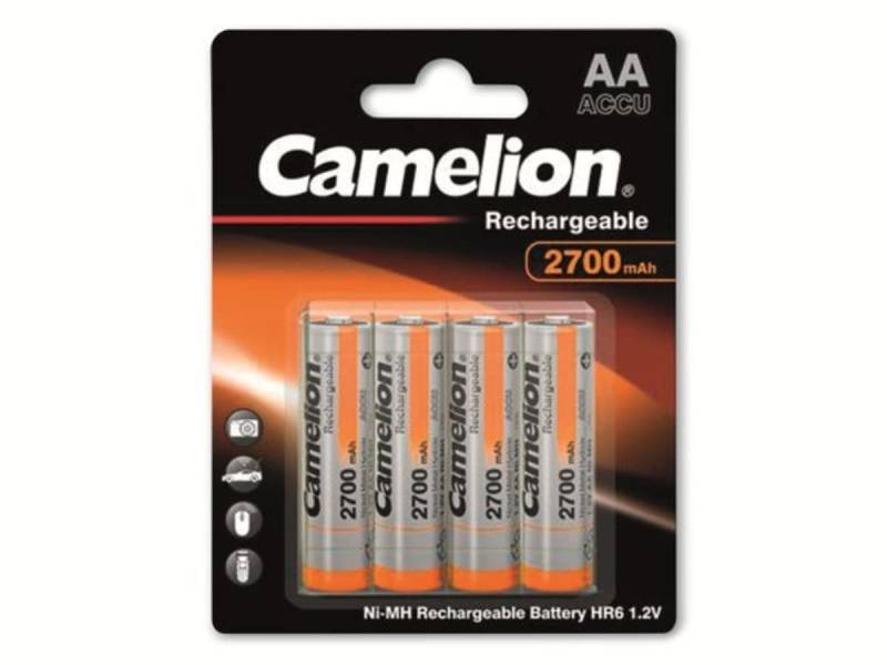 CAMELION NiMH-Mignon-Akku 2700 mAh, 4 Stück, mit Batterienbox von Camelion