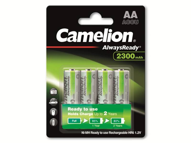CAMELION NiMH-Mignon-Akku AlwaysReady, 2300 mAh, 4 Stück von Camelion