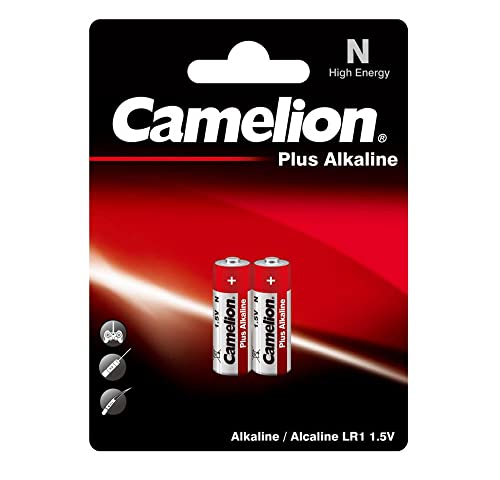 Camelion 11000201 - Plus Alkaline High Energy Batterie N/LR1/Lady mit 1,5 Volt, 2er Set, Kapazität 750 mAh von Camelion