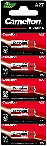 Camelion 11050527 - Plus Alkaline Batterien ohne Quecksilber LR27/A mit 12 Volt, 5er Set, Kapazität 26 mAh, für verschiedenste Geräte- und Verbraucheranforderungen von Camelion