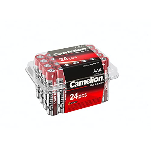 Camelion 11112403 - Batterien Plus Alkaline AAA / LR03, 24 Stück, Kapazität 1250 mAh, leistungsstarke Einwegbatterien für elektronische Alltagsgeräte zur optimalen Energieversorgung von Camelion