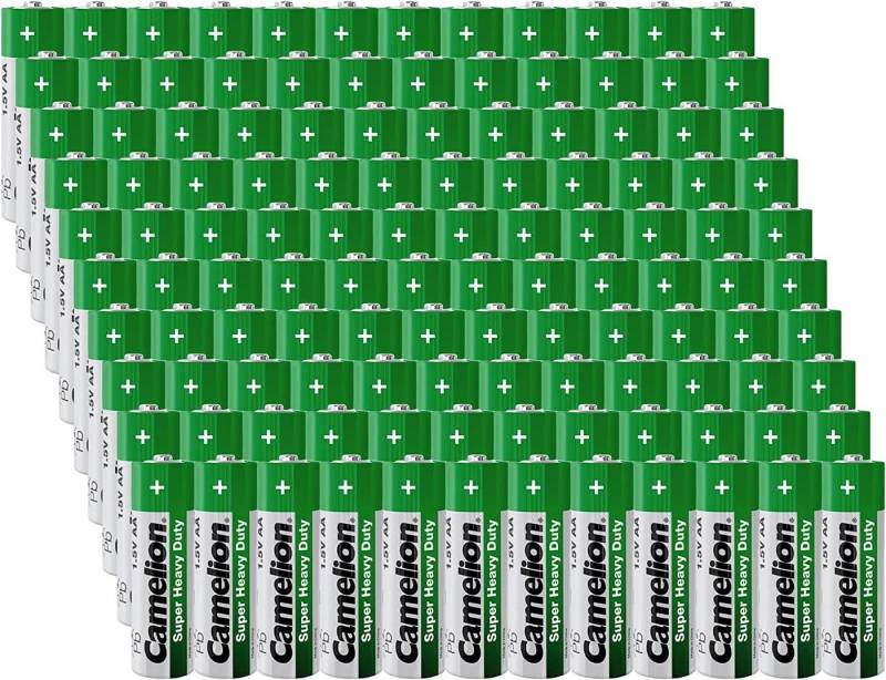 Camelion 120 x AAA Super Heavy Duty 1.5V Leistungsstarke Einwegbatterien Batterie, (1,50 V, 120 St), 120 Stück im Paket von Camelion