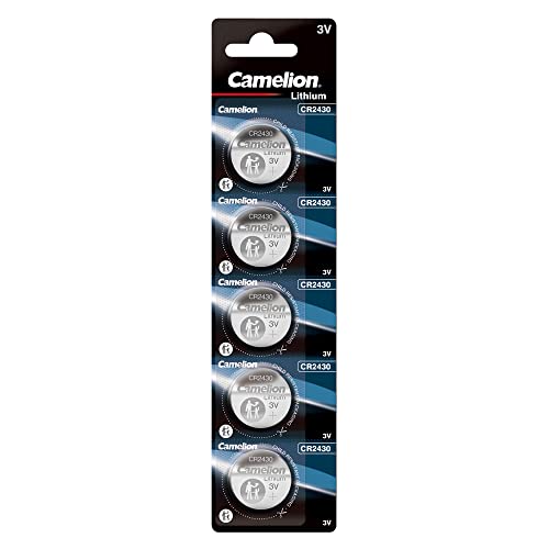 Camelion 13005430 - Lithium Knopfzellen-Batterie CR2430 mit 3 Volt, 5er Set, Kapazität 270 mAh, für verschiedenste Geräte- und Verbraucheranforderungen Camelion 13005430 - Lithium Knopfzellen-Batterie CR2430 mit 3 Volt, 5er Set, Kapazität 270 mAh, für verschiedenste Geräte- und Verbraucheranforderungen von Camelion