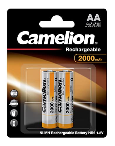 Camelion 17020206 Akku NI-MH HR6/ Mignon/ 2000mAh/ 1,2V - 2er Pack von Camelion