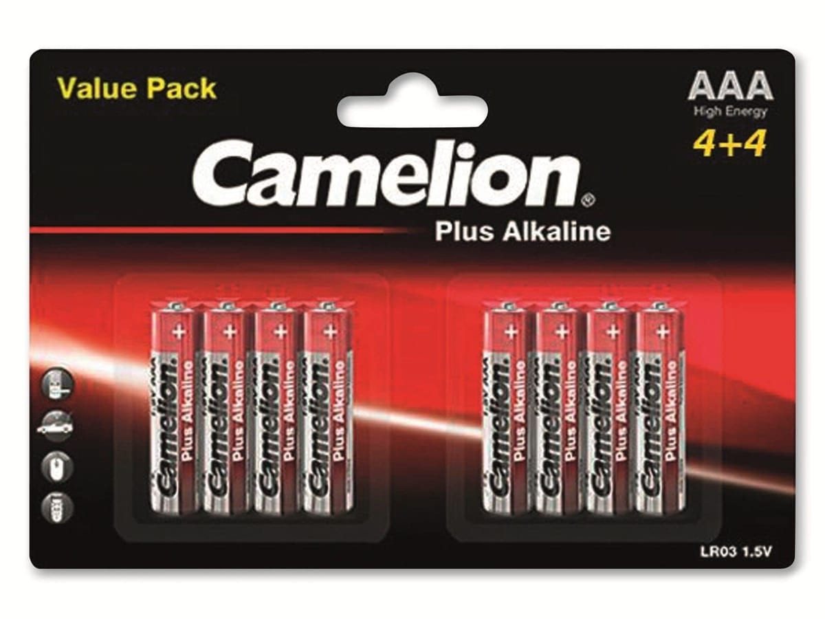 Camelion CAMELION Micro-Batterie, Plus-Alkaline, LR03, 8 Batterie von Camelion