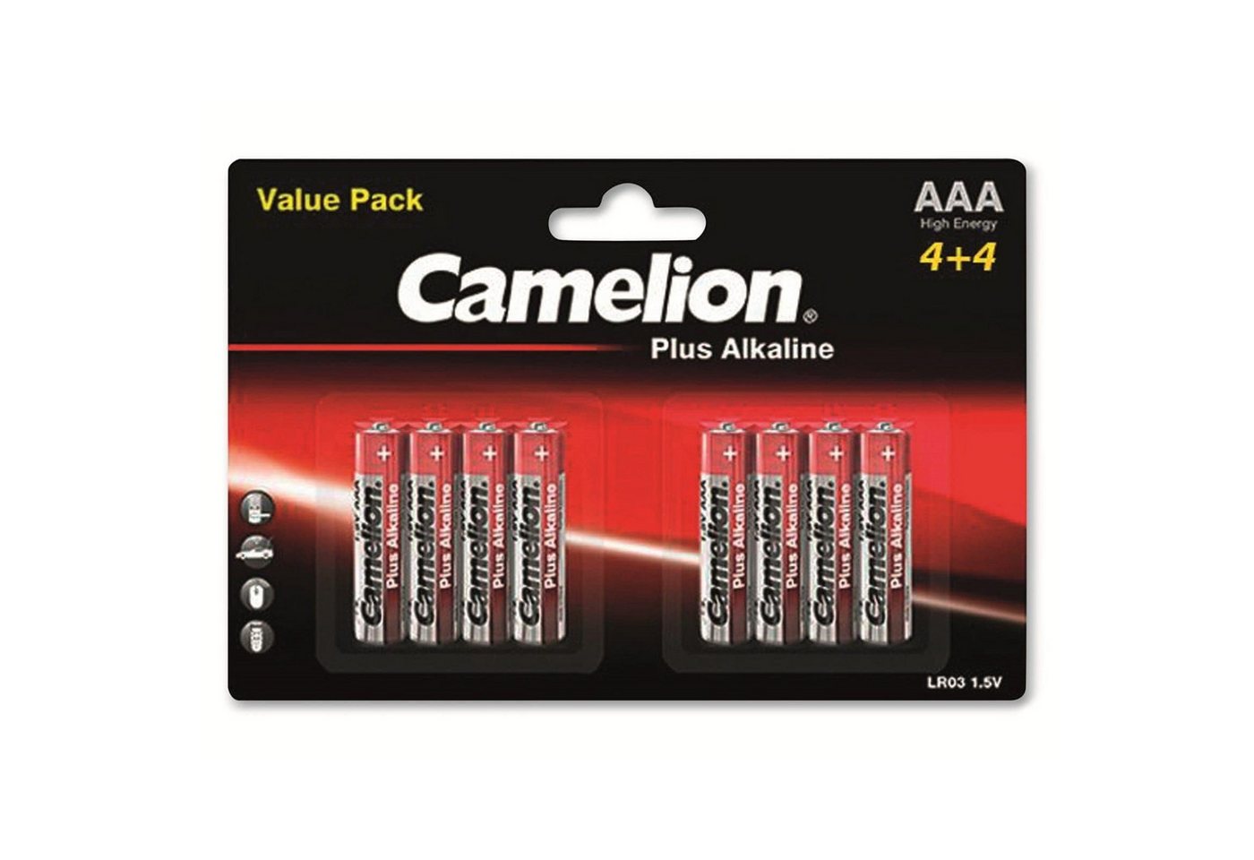 Camelion CAMELION Micro-Batterie, Plus-Alkaline, LR03, 8 Batterie von Camelion