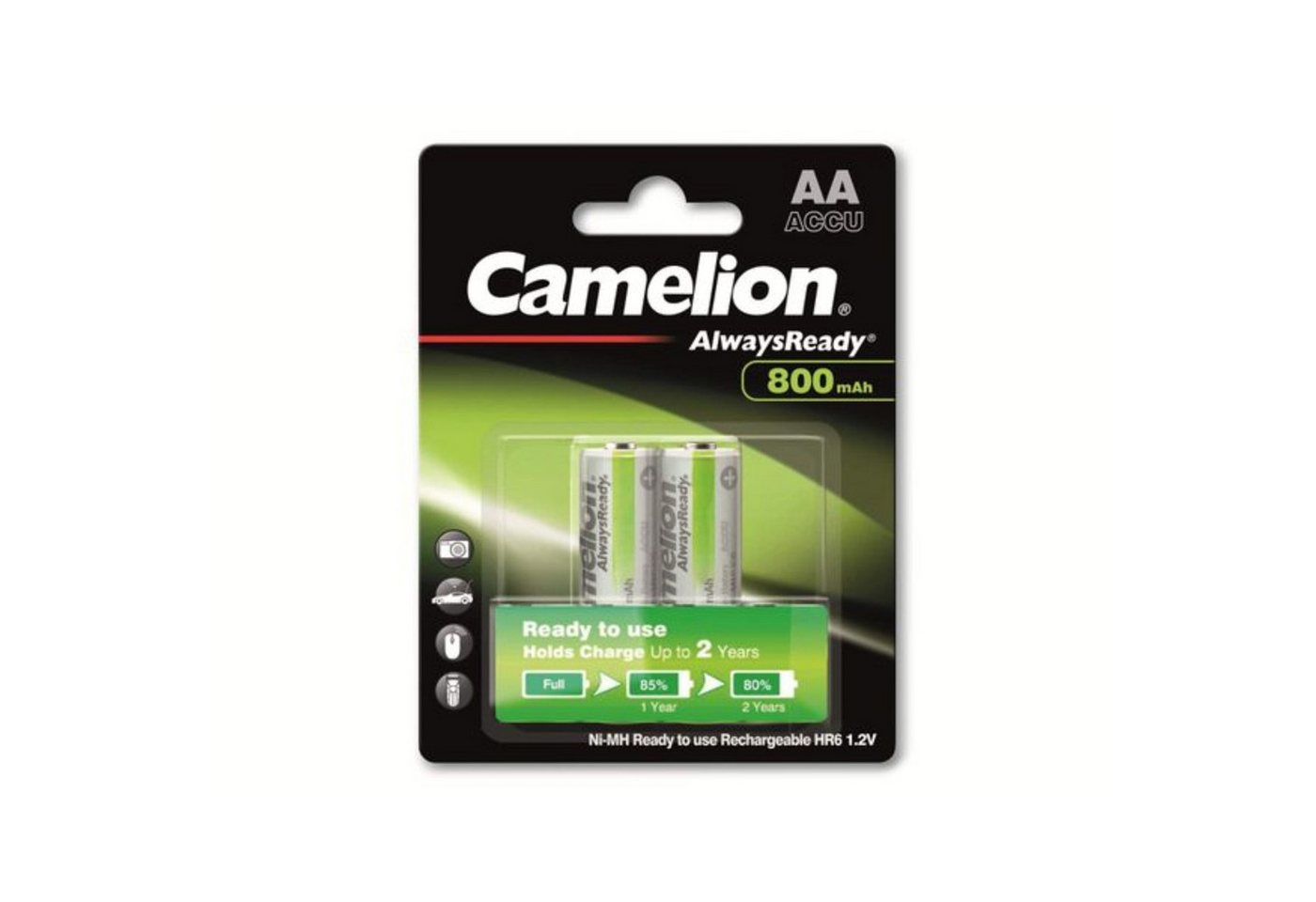 Camelion CAMELION NiMH-Mignon-Akku AlwaysReady, 800 mAh 2 Akku Camelion CAMELION NiMH-Mignon-Akku AlwaysReady, 800 mAh 2 Akku von Camelion