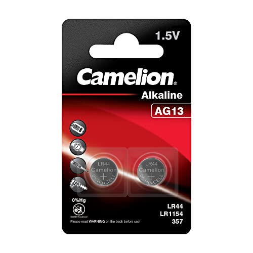 Camelion Knopfzelle AG 13 Alkaline 1,5 V Quecksilberfrei entspricht 357/LR44 Camelion Knopfzelle AG 13 Alkaline 1,5 V Quecksilberfrei entspricht 357/LR44 von Camelion
