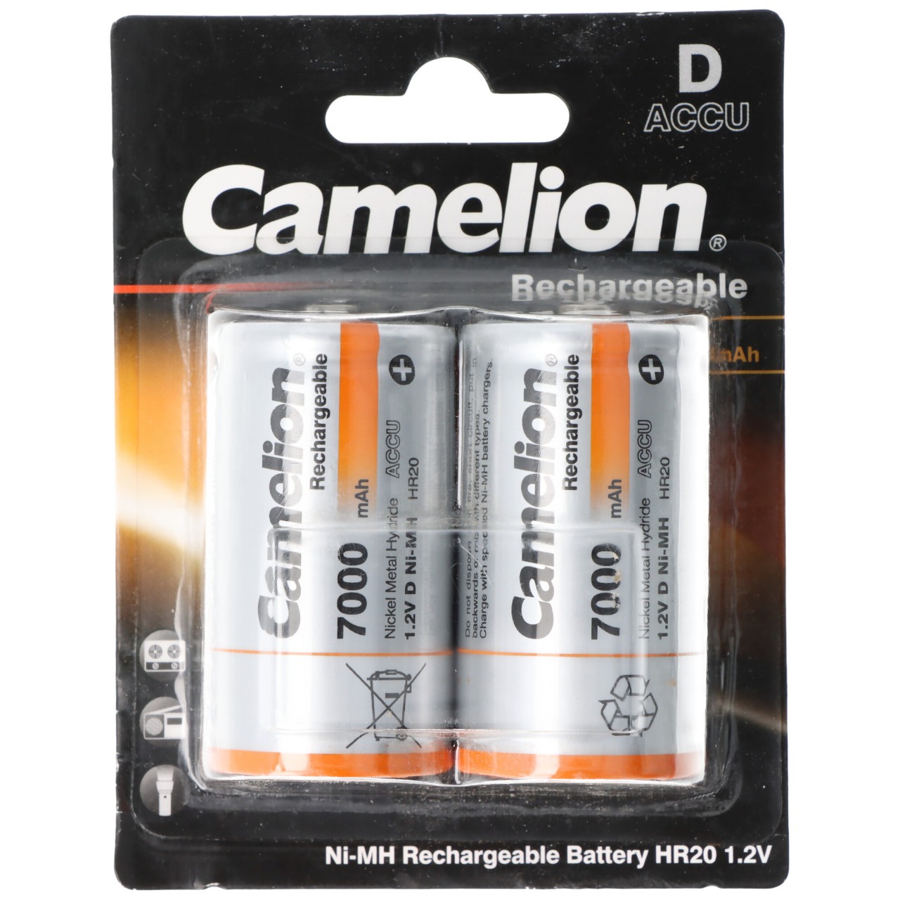 Camelion Mono D Akku, NiMH, 1,2V 7000mAh, 2er Blister von Camelion