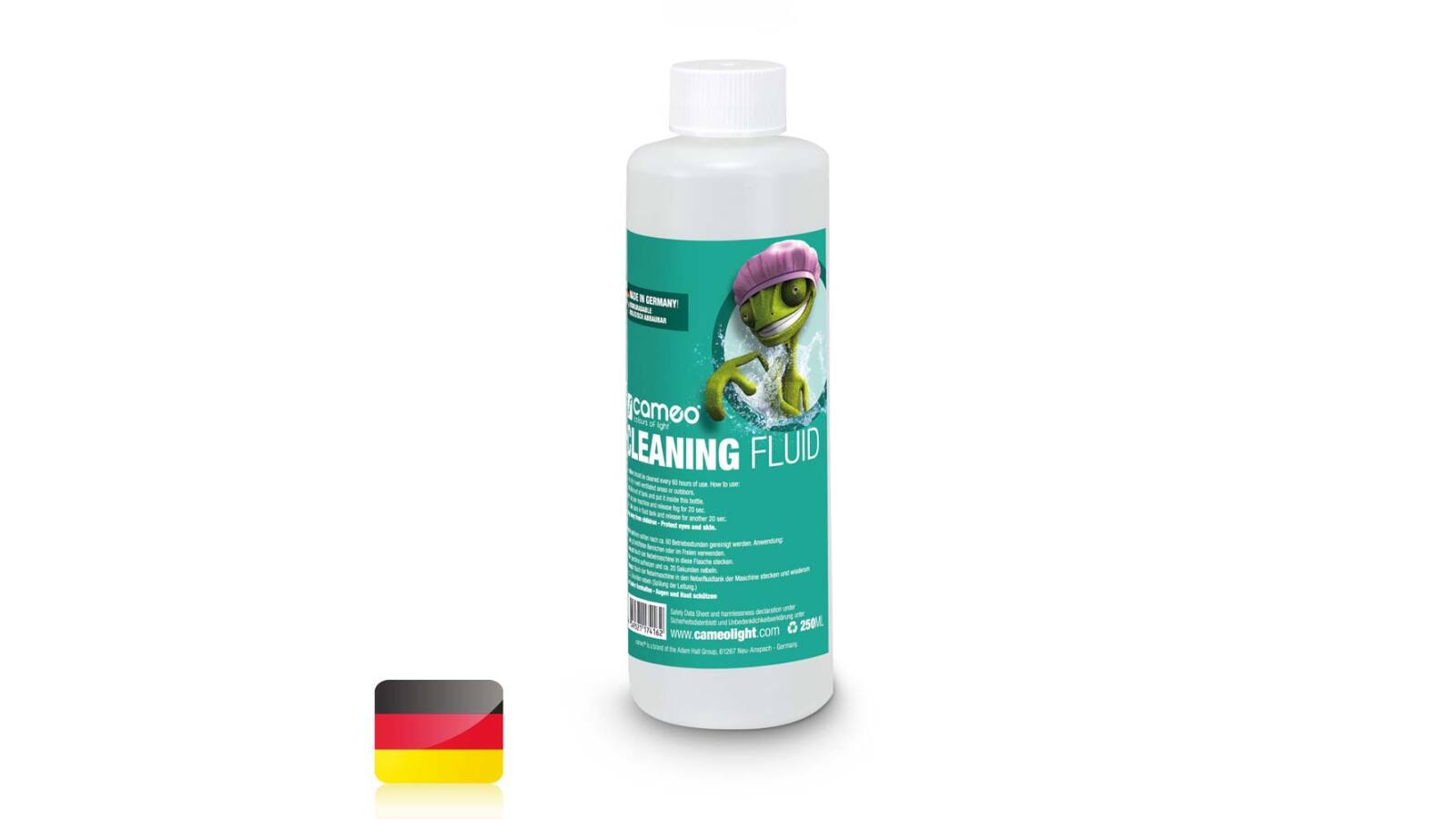 Cameo CLEANING FLUID 0,25 L - Spezialfluid zur Reinigung von Nebelmaschinen 250ml Cameo CLEANING FLUID 0,25 L - Spezialfluid zur Reinigung von Nebelmaschinen 250ml von Cameo