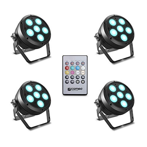 Cameo ROOT® PAR 6 SET 1 - Set bestehend aus 4 x CLROOTPAR6 inkl. IR-Fernbedienung (CLPFLAT1REMOTE) von Cameo