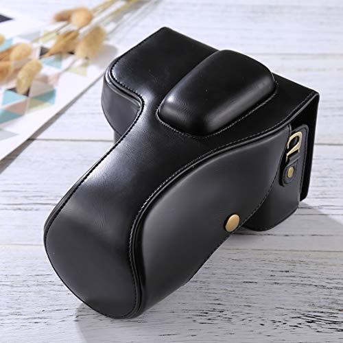 Camera Bag BZN Ganzkörper-Kamera PU-Leder Tasche for Nikon D3200 / D3300 / D3400 (18-55mm / 18-105mm Objektiv) (schwarz) (Kaffee) (Brown) (Farbe : Black) von CameraParts