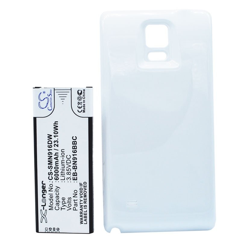 Akku mit Zusatzdeckel schwarz passend für Galaxy Note 4 Akku EB-BN916BBC 6000mAh, 97.90 x 39.56 x 11.30mm Akku mit Zusatzdeckel schwarz passend für Galaxy Note 4 Akku EB-BN916BBC 6000mAh, 97.90 x 39.56 x 11.30mm von Cameron Sino