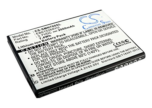 Batterie Kompatibel mit Samsung Galaxy Note 4G, 3.7V, 2000mAh, Li-ion von Cameron Sino