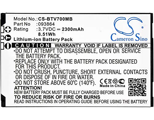 CS-BTV700MB Akkus 2300mAh Kompatibel mit [BT] Baby Monitor 7500, Video Baby Monitor 7000, Video 7500 Lightshow, für [NUK] Eco Control + Max 410, für [Oricom] SC860, SC870 Ersetzt 093864, BM-424 093 von Cameron Sino