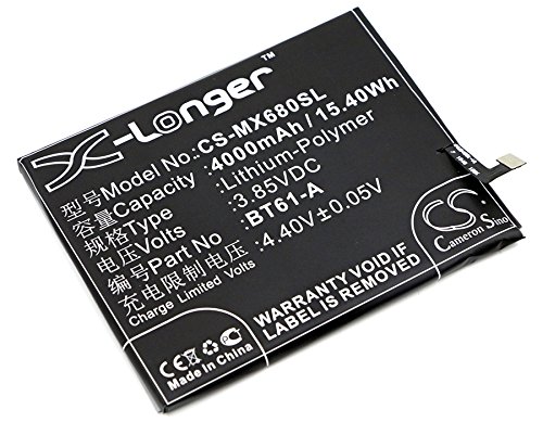 CS Cameron sino Neue Ersatzakku für M3 Note, M3 Note Dual SIM, M3 Note Dual SIM TD-LTE 16GB, M681C, M681Q, Meilan Note 3 (4000mAh) BT61-A von Cameron Sino