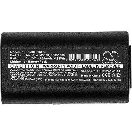 CS-DML260SL Akkus 650mAh Kompatibel mit [DYMO] 260P, 280, LabelManager 260, LabelManager 260P, LabelManager 280, LabelManager PnP, PnP, für [3M] PL200 Ersetzt 14430, für 1758458, für S0895880, für S von Cameron Sino