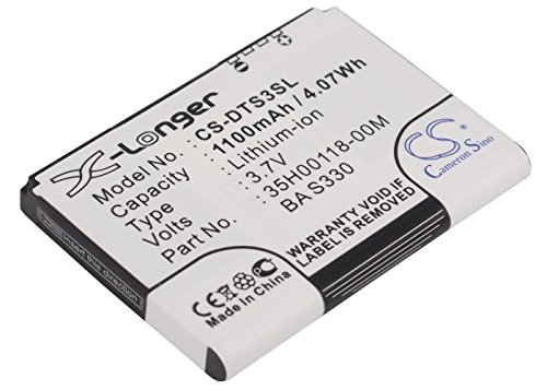 CS-DTS3SL Akkus 1100mAh Kompatibel mit [HTC] Fuwa, Iolite, Iolite 100, Jade, Jade 100, T3232, T4242, Touch 3G, Touch Cruise 2009, Cruise II, Flo 3D, T3238, Twin Twin 10000, für [DOPOD] S700, Tachi von Cameron Sino