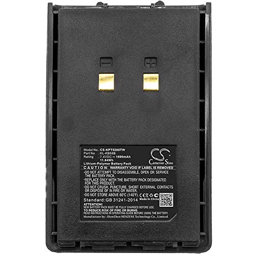 CS-KPT5200TW Akkus 1600mAh Kompatibel mit [Kirisun] PT-4200, PT-5200, PT-558, PT-558S, PT4200, PT5200, PT558, PT558S, PT668 Ersetzt KB-42A, KB-58A, KB58B, KB58L, KL-KB58B, KL-KB58L von Cameron Sino