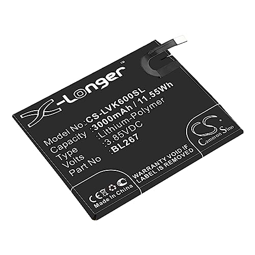 CS-LVK600SL Akkus 3000mAh Kompatibel mit [Lenovo] Vibe K6 Ersetzt BL267 von Cameron Sino