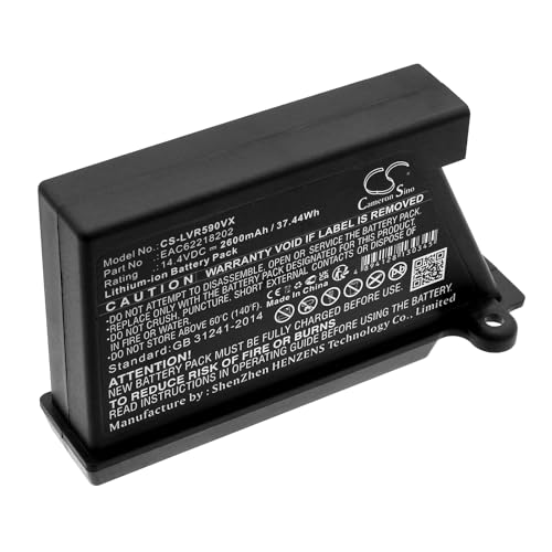 CS-LVR590VX Akku 2600mAh Kompatibel mit [LG] HomBot R66803VMNP, HomBot VCARPETX, HomBot VHOMBOT1, HomBot VHOMBOT3, HomBot VPARQUET, HomBot VR1010GR, HomBot VR1012BS, HomBot VR1012W, HomBot VR1013RG, von Cameron Sino