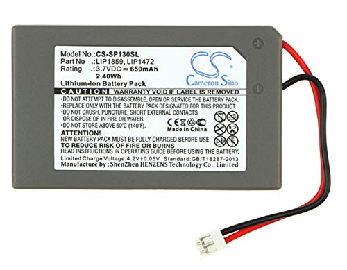 CS-SP130SL Akkus 650mAh Kompatibel mit [Sony] CECHZC1E, CECHZC1H, CECHZC1J, CECHZC1U, Playstation 3 SIXAXIS, PS3 Ersetzt LIP1472, für LIP1859 von Cameron Sino