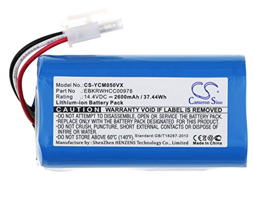 CS-YCM050VX Akkus 2600mAh Kompatibel mit [iCLEBO] Arte, ARTE YCR-M05, Light, Pop, POP YCR-M05-P, Smart YCR-M04-1, Smart YCR-M05-10, YCR-M05-10, YCR-M05-11, YCR-M05-20, YCR-M05-30, YCR-M05-50, für [Y von Cameron Sino