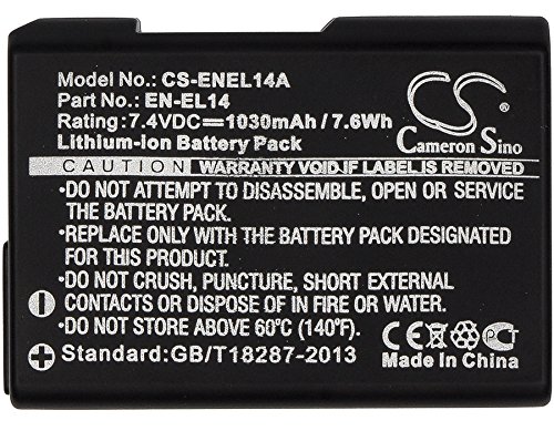 Cameron Sino CS-ENEL14A Akku für Nikon Coolpix P7000/Coolpix P7100/Coolpix P7700 (1030mAh, 7,6Wh) von Cameron Sino