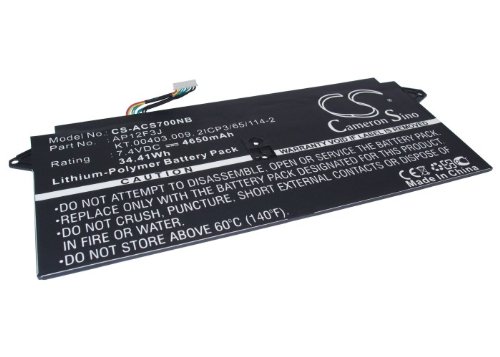 Cameron Sino CS Ersatzakku für Aspire R14, Aspire S7, Aspire S7 13 Zoll, Aspire V13, Aspire V3, Aspire V7, Aspre S7-391-6822 (4650 mAh) 2ICP3/65/114-2, AP12F3J, AP12F9J, KT.00403.003.0 09 von Cameron Sino