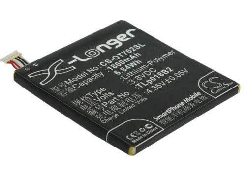 Cameron Sino CS Ersatzakku für One Touch Fierce, One Touch Idol, One Touch Snap, One Touch Snap Dual, OT-7025D (1800mAh) CAC1800008C2, TLp018B1, TLp018B2 von Cameron Sino