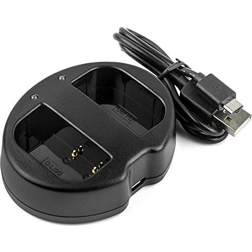 DF-DLI90UH Ladegerät Kompatibel mit [PENTAX] 645D, 645Z, K-01, K-1, K-3, K-5, K-5 II, K-7, K-7D, K01, K3, K3II, K5, K5 IIS, K5II, K5IIs, K7 Ersetzt D-BC90, D-LI90 von Cameron Sino