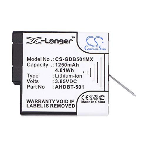 X-Longer Akku Batterie Battery für GoPro Hero 5 6 7 ersetzt 601-10197-00 Ersatz X-Longer Akku Batterie Battery für GoPro Hero 5 6 7 ersetzt 601-10197-00 Ersatz von Cameron Sino