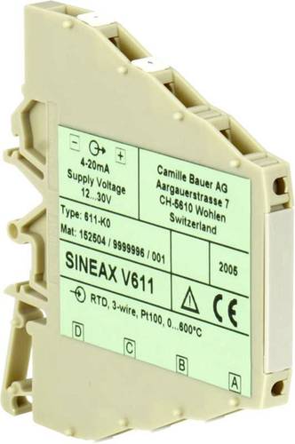 Camille Bauer Programmierbarer Temperatur-Messumformer Typ SINEAX V 611 in 2-Draht-Technik, 152504 Camille Bauer Programmierbarer Temperatur-Messumformer Typ SINEAX V 611 in 2-Draht-Technik, 152504 von Camille Bauer