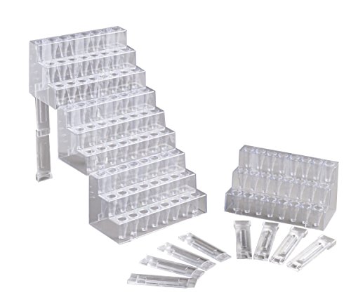 Camlab Plastics RTP/7409-04 4-Stufen-Racks mit Stützen, transparent, 5 Stück von Camlab Plastics