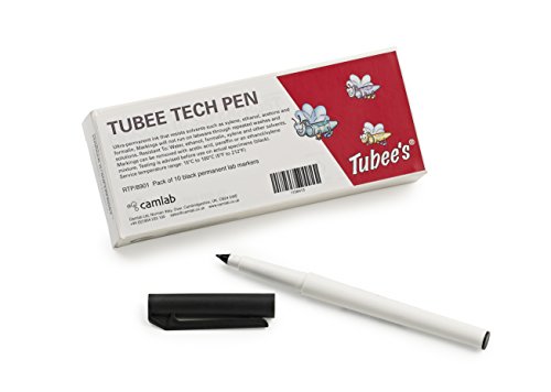Camlab Plastics RTP/8901 Tubee Tech Stift, Schwarz, 10 Stück von Camlab Plastics